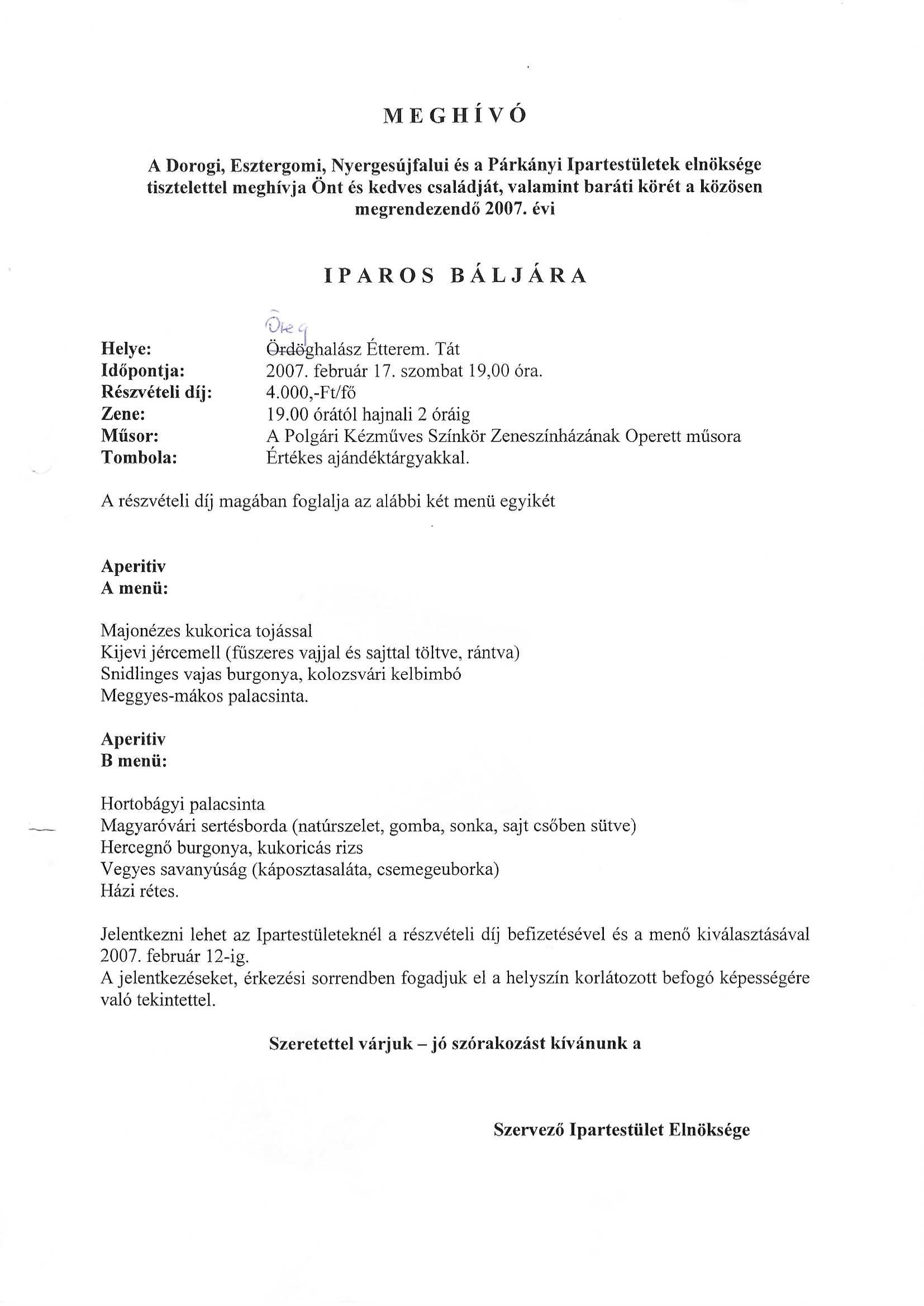 Iparos Bal Tat 2007